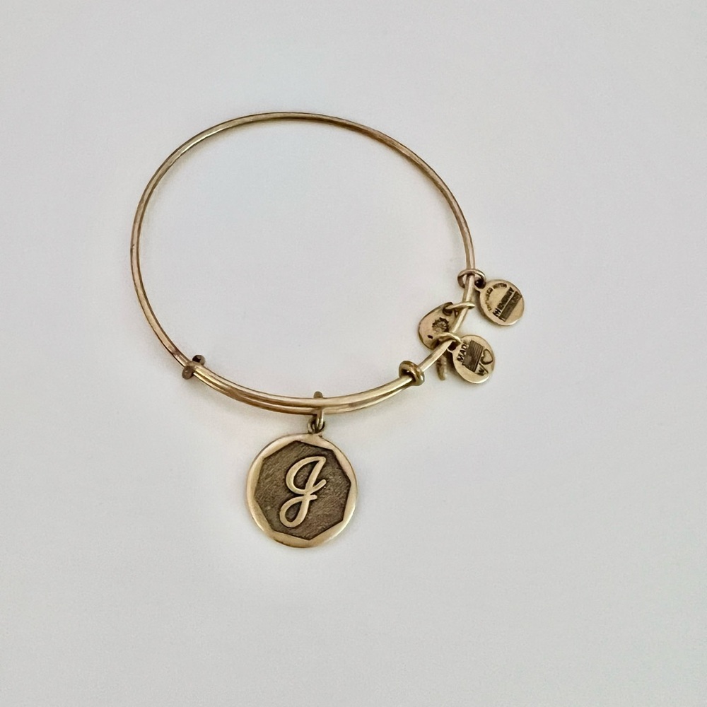 Initial “J” charm bracelet Alex and Ani